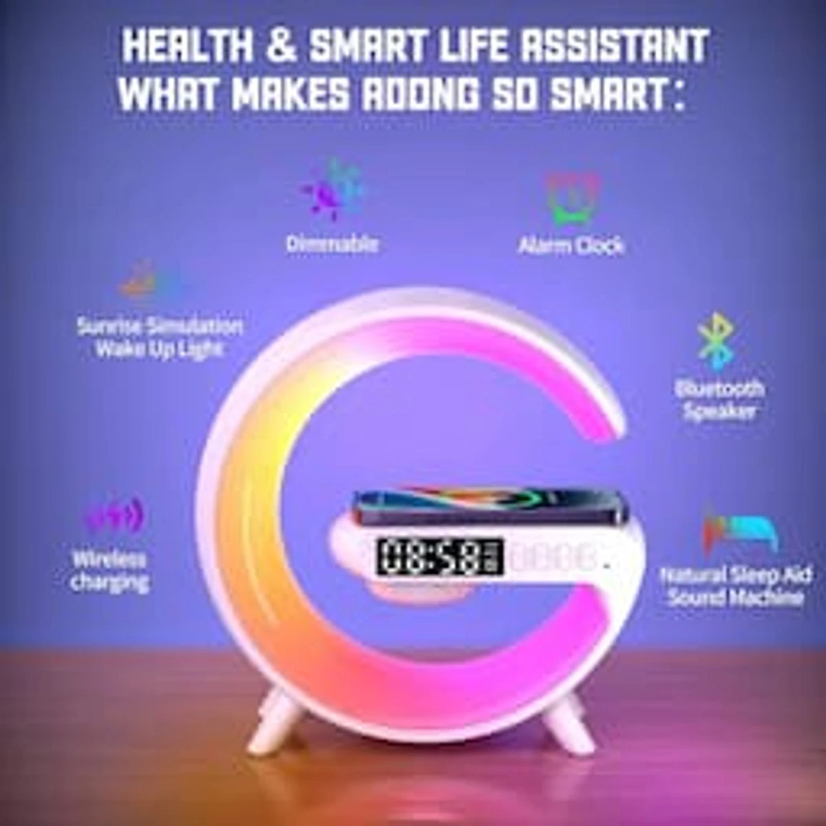 5 IN 1 Smart Light Sound Clock Machine