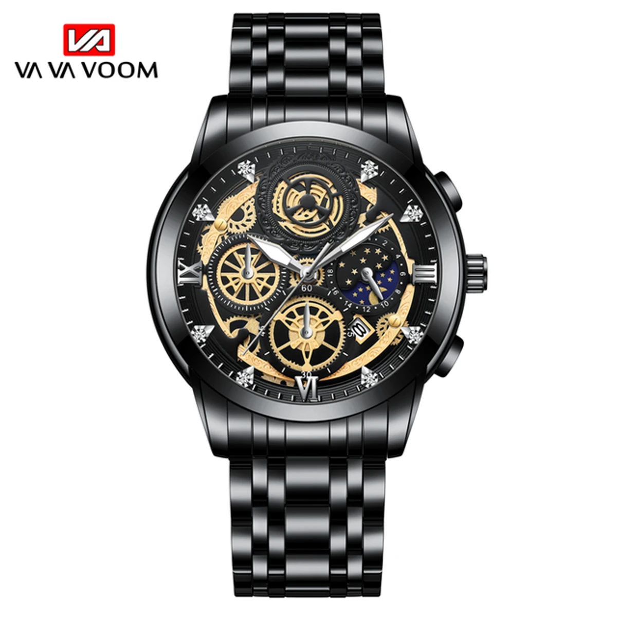 New style Fashion Stainless Steel Men's Watch Waterproof