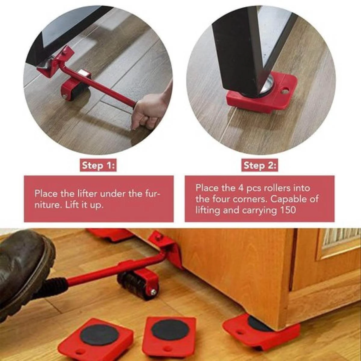 Furniture Easy Moving Tool Set Heavy Furniture Moving & Lifting System