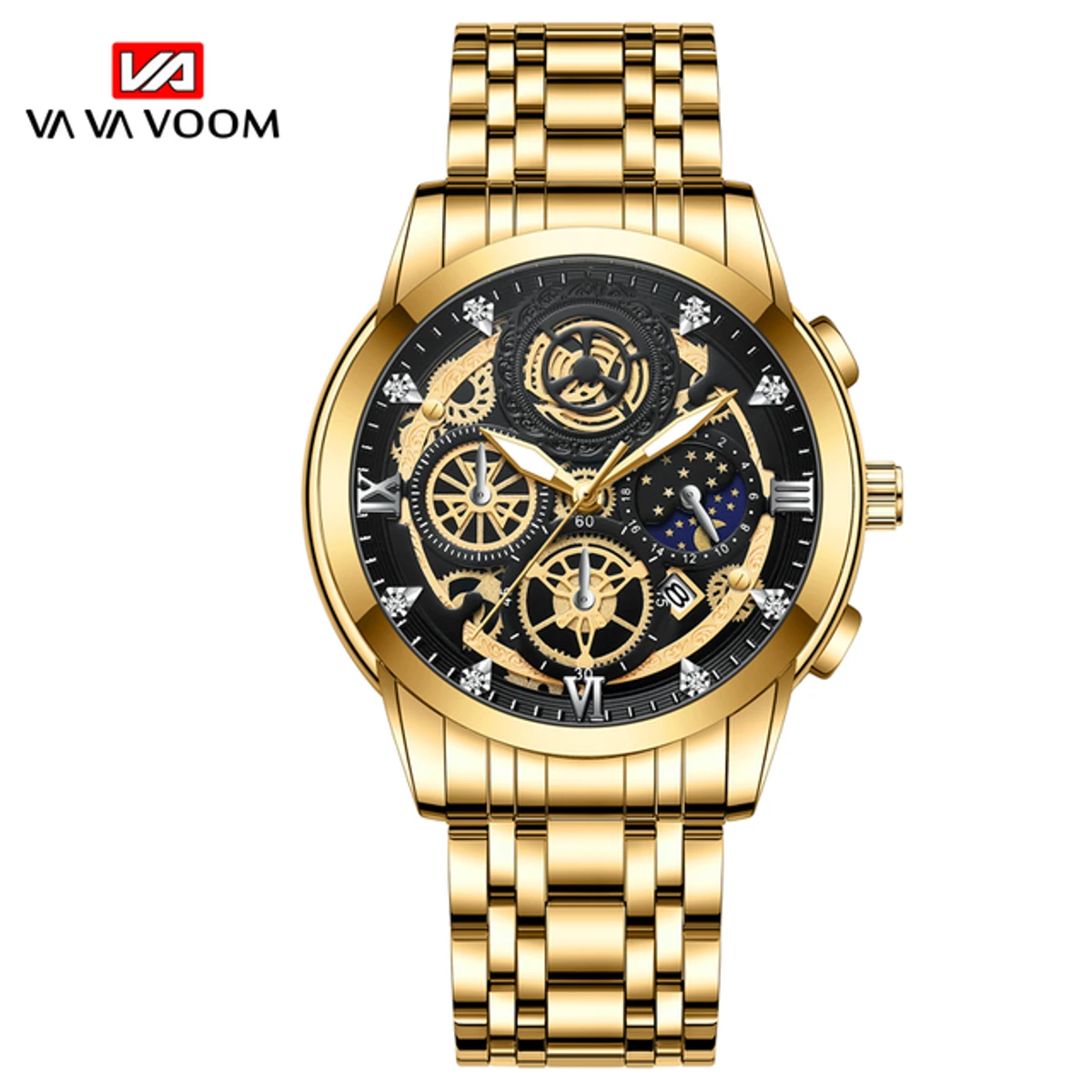 New style Fashion Stainless Steel Men's Watch Waterproof